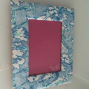 Kappa Kappa Gamma Blue Floral Accent Picture Frame with Pink Mat
